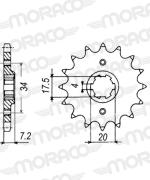 Pignon de sortie de boite SuperProx 13 dents