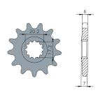 Pignon de sortie de boite Tecnium acier standard 1120 - 420