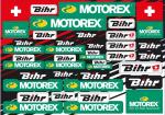 Planche de stickers Blackbird Planche d'autocollants Motorex & Bihr