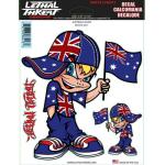 Planche de stickers Lethal Threat AUSTRALIA DUDE 150x200mm LT88413