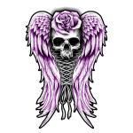 Planche de stickers Lethal Threat MINI CORSET SKULL 60x80mm