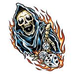 Planche de stickers Lethal Threat MINI DICE REAPER 60x80mm