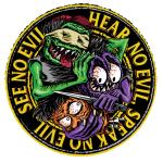 Planche de stickers Lethal Threat MINI NO EVIL MONSTERS 60x80mm