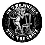 Planche de stickers Lethal Threat MINI ON TWO WHEELS TIL THE GRAVE 60x80mm