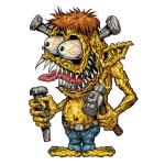 Planche de stickers Lethal Threat MINI SKOOL OF HARD KNOCKS MONSTER 60x80mm