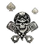 Planche de stickers Lethal Threat MINI SKULL HELMET 60x80mm