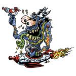 Planche de stickers Lethal Threat MINI SPACESHIP MONSTER 60x80mm