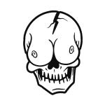 Planche de stickers Lethal Threat MINI TETE MORT LOLO 60x80mm