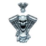 Planche de stickers Lethal Threat MINI V - TWIN ENGINE SKULL 60x80mm