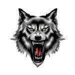 Planche de stickers Lethal Threat MINI WOLF HEAD 60x80mm