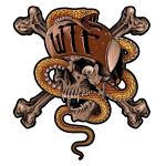 Planche de stickers Lethal Threat MINI WTF SNAKE SKULL 60x80mm