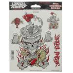 Planche de stickers Lethal Threat PISTON SKULL 150x200mm LT88013