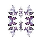 Planche de stickers Lethal Threat PURPLE BUTTERFLY DROIT GAUCHE 150x200mm