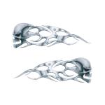 Planche de stickers Lethal Threat TETE MORT CHROME 70x110mm LT55012