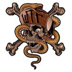 Planche de stickers Lethal Threat WTF SNAKE SKULL 60x80mm