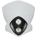 Plaque phare Replay TETE FOURCHE 50 A BOITE UNIVERSEL DUKE BLANC LEDS BLANCHES HALOGENE 2x20W