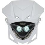 Plaque phare Replay TETE FOURCHE 50 A BOITE UNIVERSEL RR8 BLANC - LEDS BLANCHES