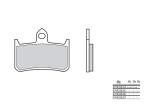 Plaquettes de frein Brembo 07HO28SA M&eacute;tal fritt&eacute;