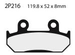 Plaquettes de frein Nissin 2P216NS Semi-M&eacute;tallique