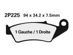 Plaquettes de frein Nissin 2P225GS semi-m&eacute;tallique