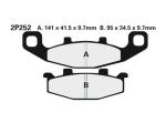 Plaquettes de frein Nissin 2P252NS Semi-M&eacute;tallique