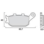Plaquettes de freins Brembo Organique arri&egrave;re (Sp&eacute;cial ABS selon mod&egrave;le)
