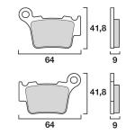 Plaquettes de freins Brembo Sinter M&eacute;tal Racing Fritt&eacute; arri&egrave;re
