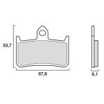 Plaquettes de freins Brembo mod&eacute;le LA Sinter M&eacute;tal Fritt&eacute; Avant