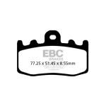 Plaquettes de freins EBC Sinter M&eacute;tal Fritt&eacute; avant (sp&eacute;cial ABS selon mod&egrave;le)