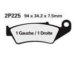 Plaquettes de freins Nissin Off-Road semi-m&eacute;tallique - 2P-225GS