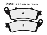 Plaquettes de freins Nissin route /Off-Road m&eacute;tal fritt&eacute; - 2P-250ST-F1