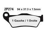 Plaquettes de freins Nissin route /Off-Road m&eacute;tal fritt&eacute; - 2P-274ST-MX