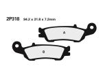 Plaquettes de freins Nissin route /Off-Road m&eacute;tal fritt&eacute; - 2P-318ST