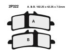 Plaquettes de freins Nissin route /Off-Road m&eacute;tal fritt&eacute; - 2P-322ST
