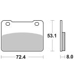 Plaquettes de freins SBS 15MS Sinter M&eacute;tal Fritt&eacute; Avant
