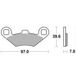 Plaquettes de freins SBS 219MS Sinter M&eacute;tal Fritt&eacute; avant ou arri&egrave;re