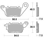 Plaquettes de freins SBS 226CT Organique avant