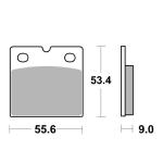 Plaquettes de freins SBS 506LS Sinter Métal Fritté avant/arrière (selon modèle)