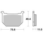 Plaquettes de freins SBS 533HF Organique avant