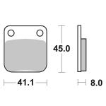 Plaquettes de freins SBS 536HF Organique avant/arri&egrave;re (Sp&eacute;cial RS selon mod&egrave;le)