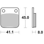 Plaquettes de freins SBS 536SI Sinter Métal Fritté avant ou arrière (Spécial RS selon modèle)