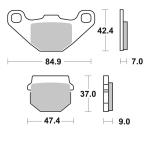Plaquettes de freins SBS 544SI Sinter M&eacute;tal Fritt&eacute; Racing arri&egrave;re