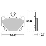 Plaquettes de freins SBS 550HF Organique avant/arri&egrave;re (selon mod&egrave;le)