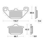 Plaquettes de freins SBS 557HS Sinter M&eacute;tal Fritt&eacute; avant/arri&egrave;re (selon mod&egrave;le)