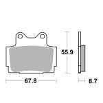 Plaquettes de freins SBS 570HS Sinter M&eacute;tal Fritt&eacute; avant