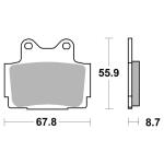 Plaquettes de freins SBS 570LS Sinter M&eacute;tal Fritt&eacute; arri&egrave;re