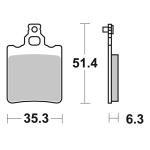 Plaquettes de freins SBS 574SI Sinter M&eacute;tal Fritt&eacute; arri&egrave;re