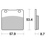 Plaquettes de freins SBS 577LS Sinter M&eacute;tal Fritt&eacute; arri&egrave;re