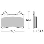 Plaquettes de freins SBS 590LS Sinter M&eacute;tal Fritt&eacute; arri&egrave;re