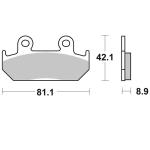 Plaquettes de freins SBS 593HS Sinter M&eacute;tal Fritt&eacute; avant/arri&egrave;re (Sp&eacute;cial S selon mod&egrave;le)